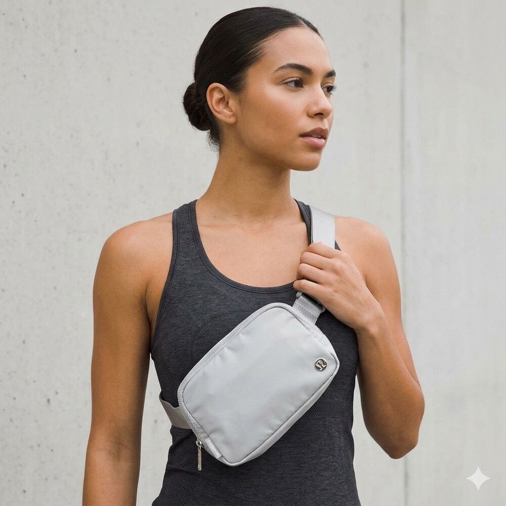lululemon Everywhere Belt Bag 1L Silver Gray Fanny Pack Crossbody Waist Pouch